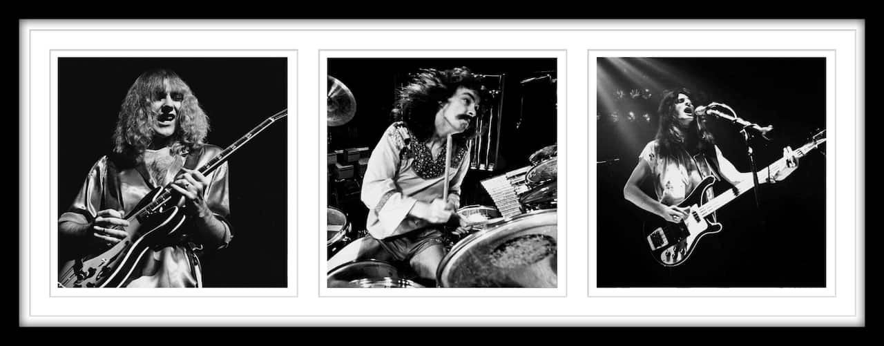 RUSH Framed Triple Black & White Photo Collage 45.5" x 19"